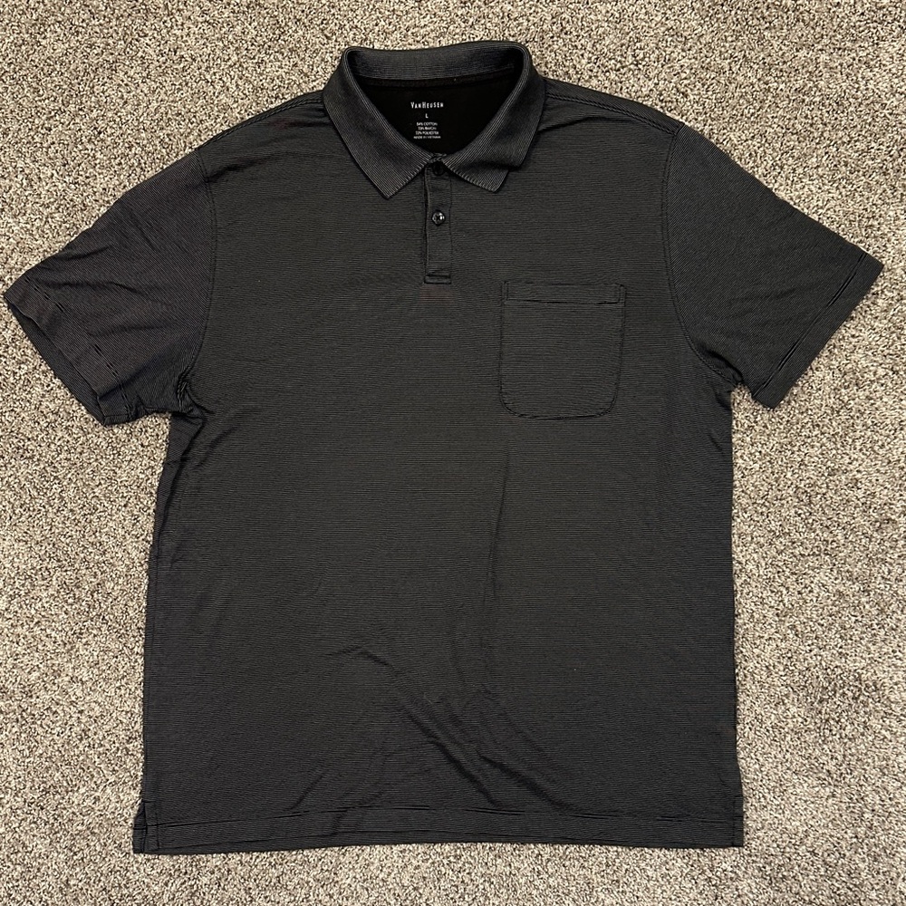 Van Heusen Men's Black Polo Shirt